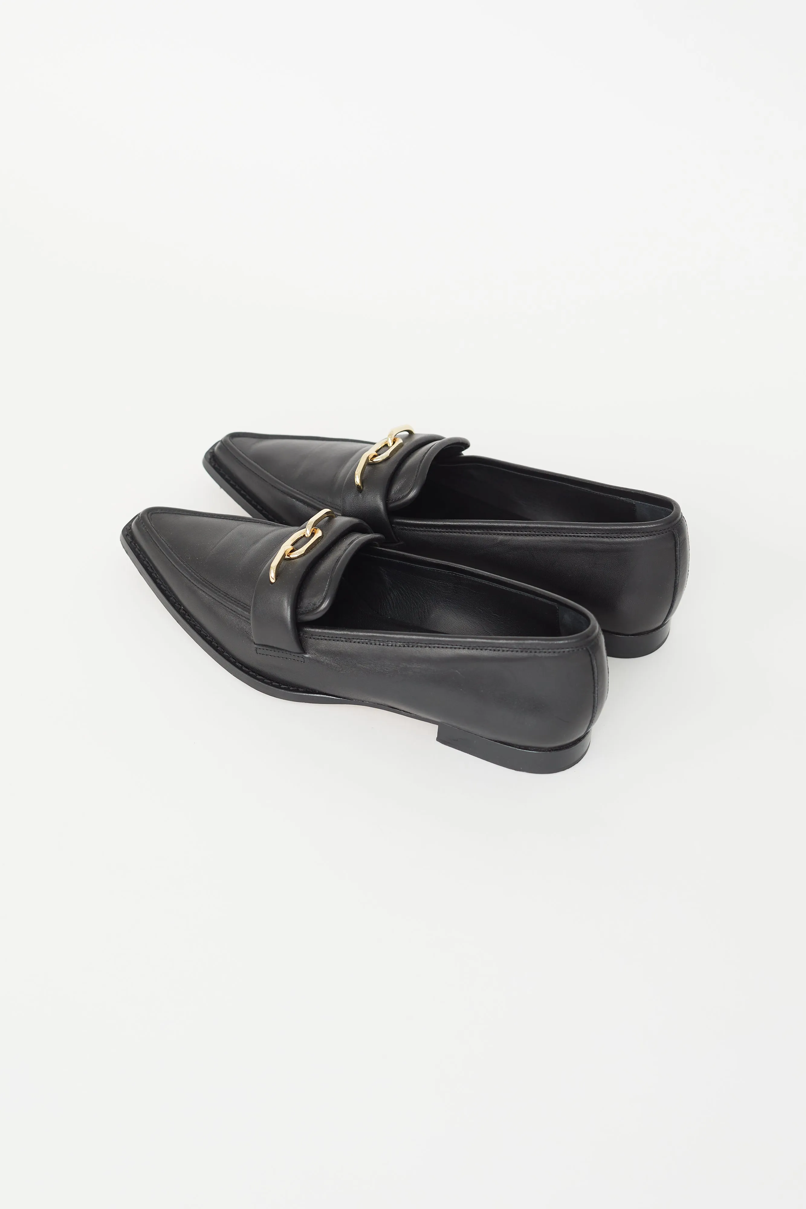 Black Leather Selma Loafer