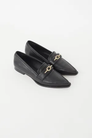 Black Leather Selma Loafer