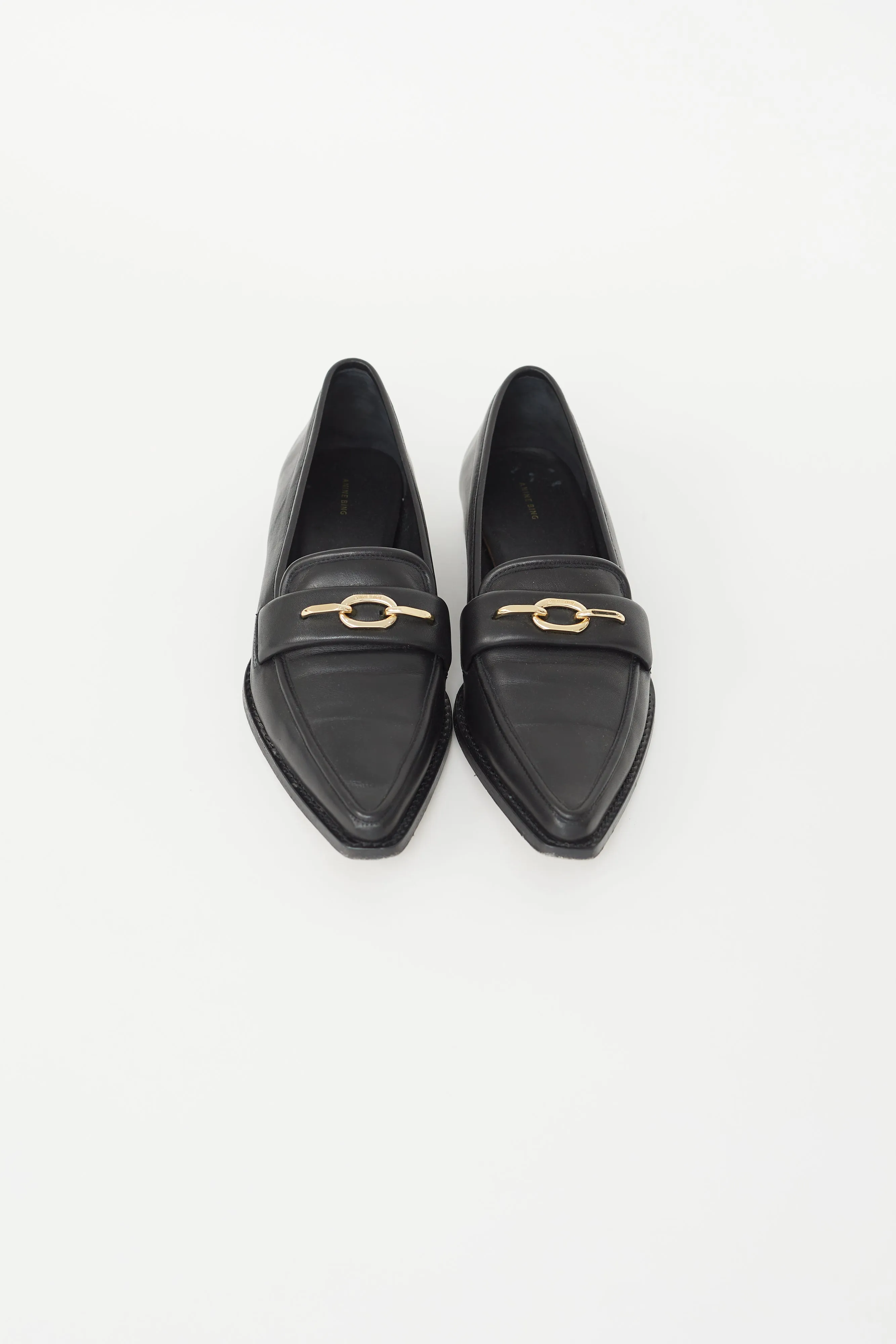 Black Leather Selma Loafer