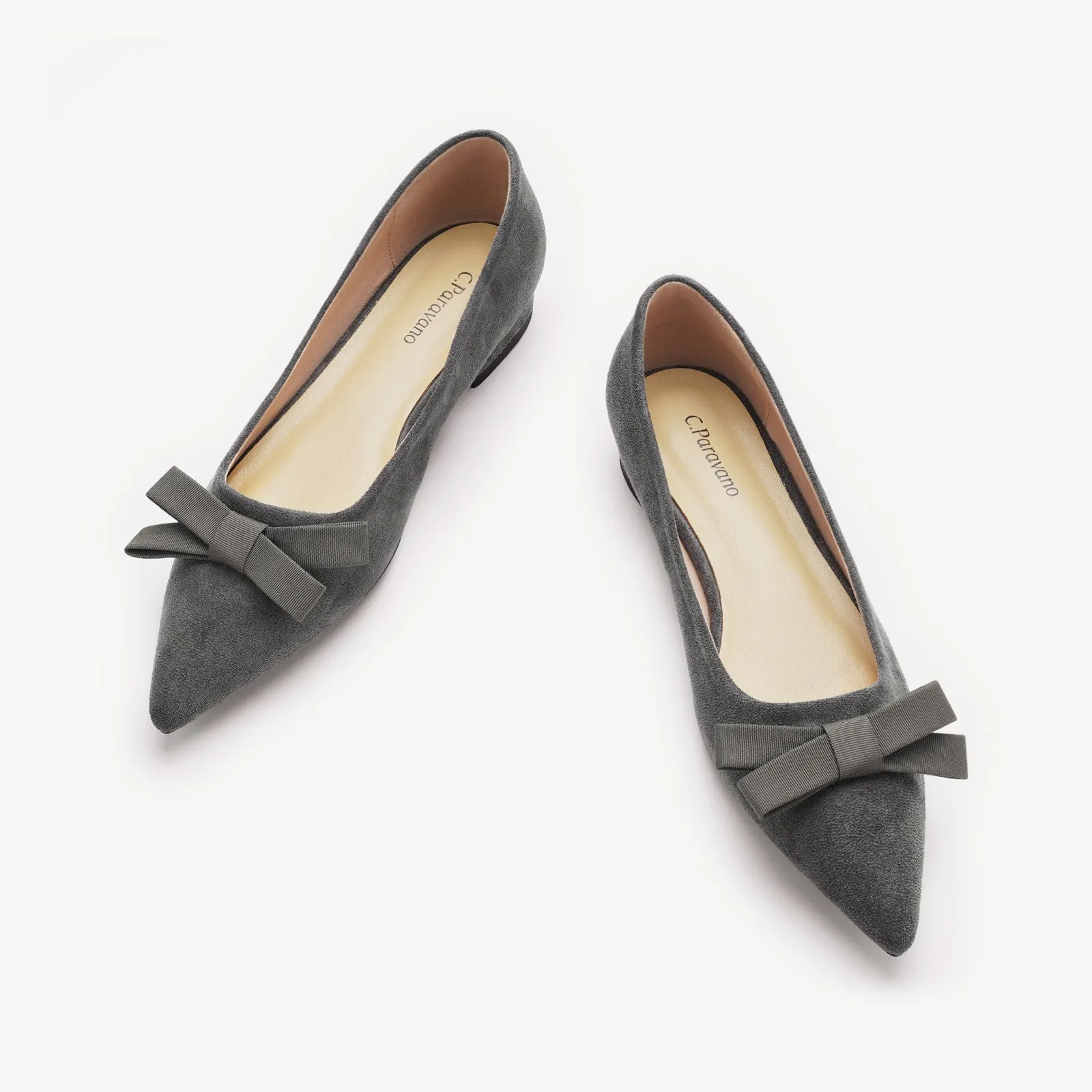Bowknot Suede Flats (Aida)