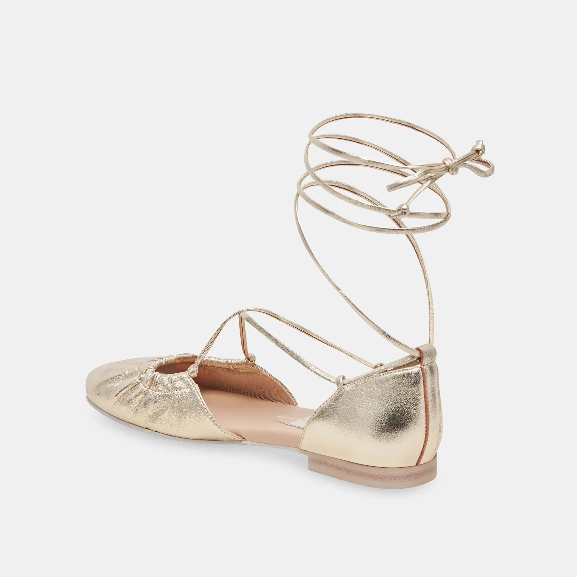 Cancun Ballet Flats- Light Gold Metallic