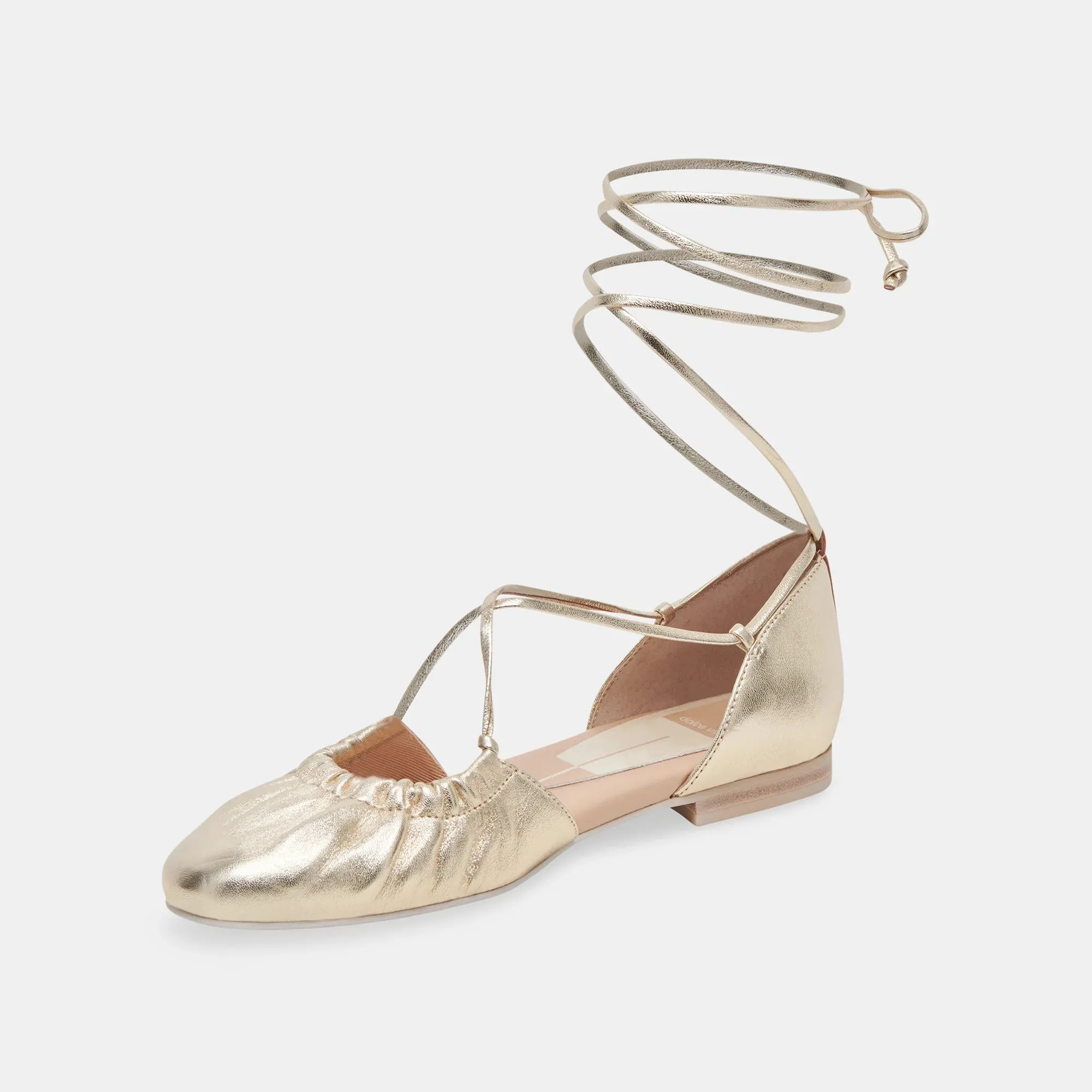 Cancun Ballet Flats- Light Gold Metallic