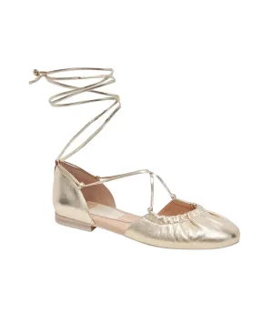 Cancun Ballet Flats- Light Gold Metallic