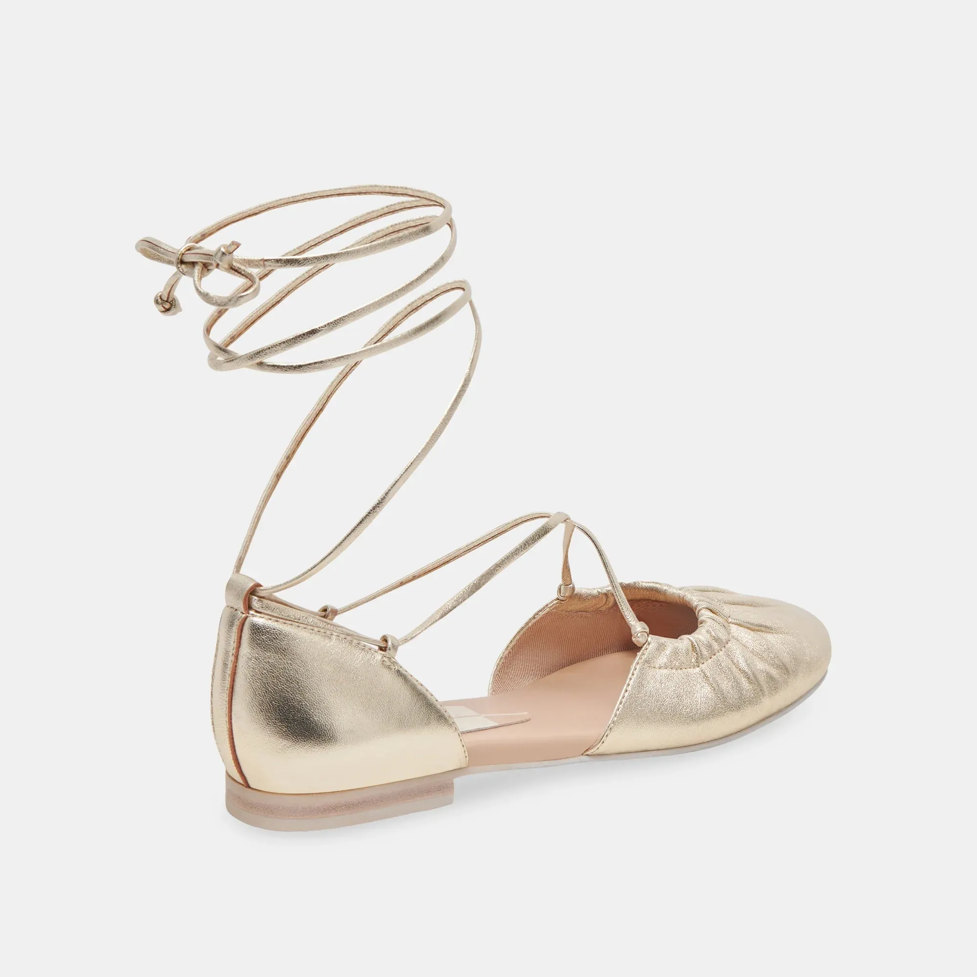 Cancun Ballet Flats- Light Gold Metallic