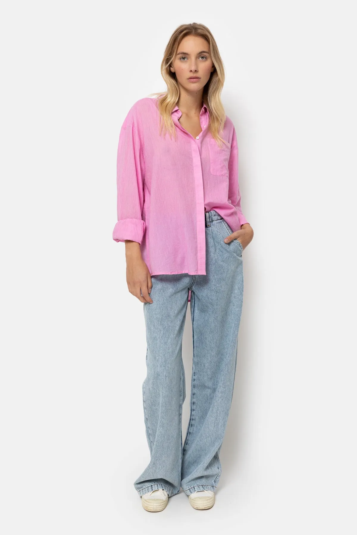 Daddy Shirt | Chambray Pink