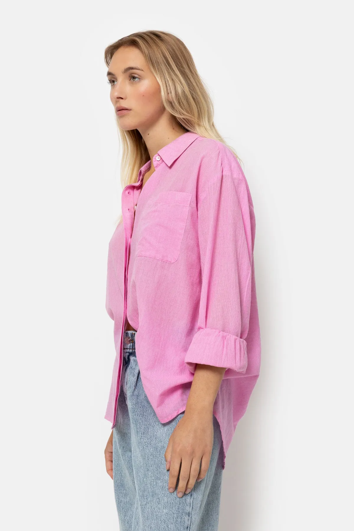 Daddy Shirt | Chambray Pink