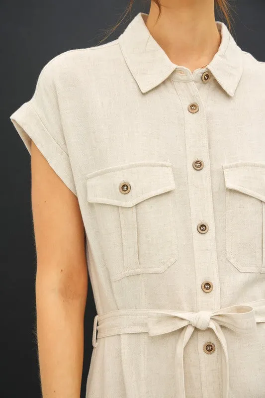 Dakota Linen Utility Dress