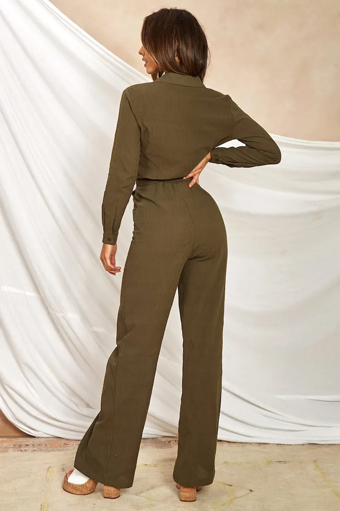 Hotel Sayre Jumpsuit Khaki