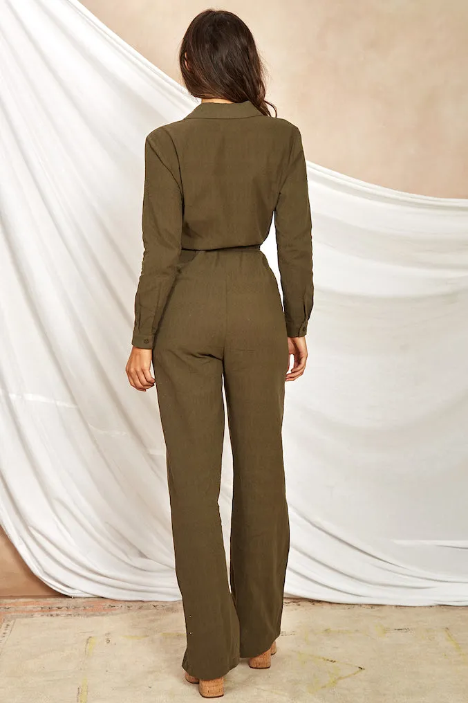Hotel Sayre Jumpsuit Khaki
