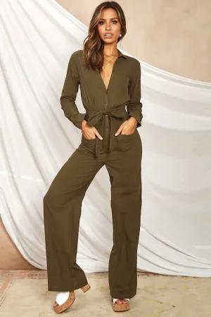 Hotel Sayre Jumpsuit Khaki