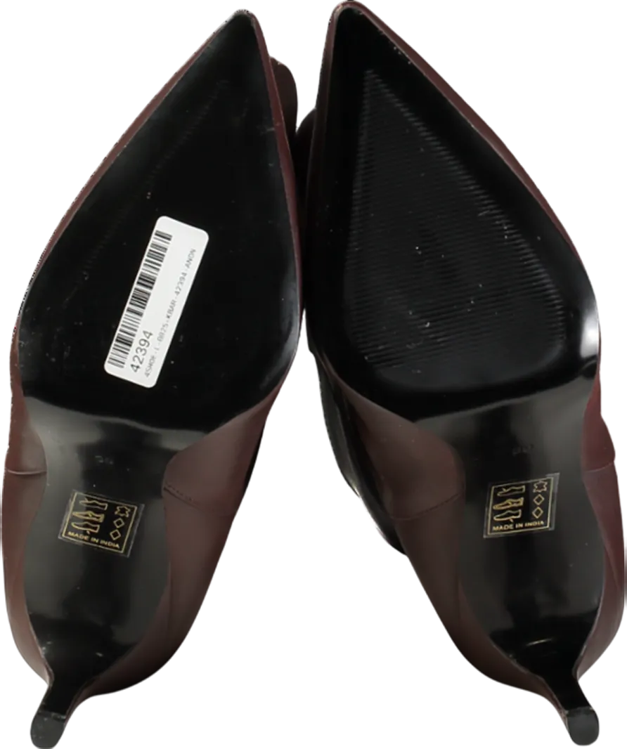 Karen Millen Brown Leather Pointed High Heel Western Boot UK 6 EU 39 