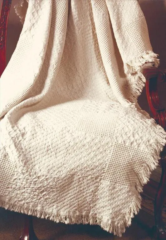 Textured Blocks 2-Layer Cotton Throw Blanket
