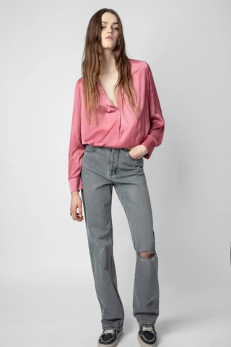 Tink Satin Vieux Rose