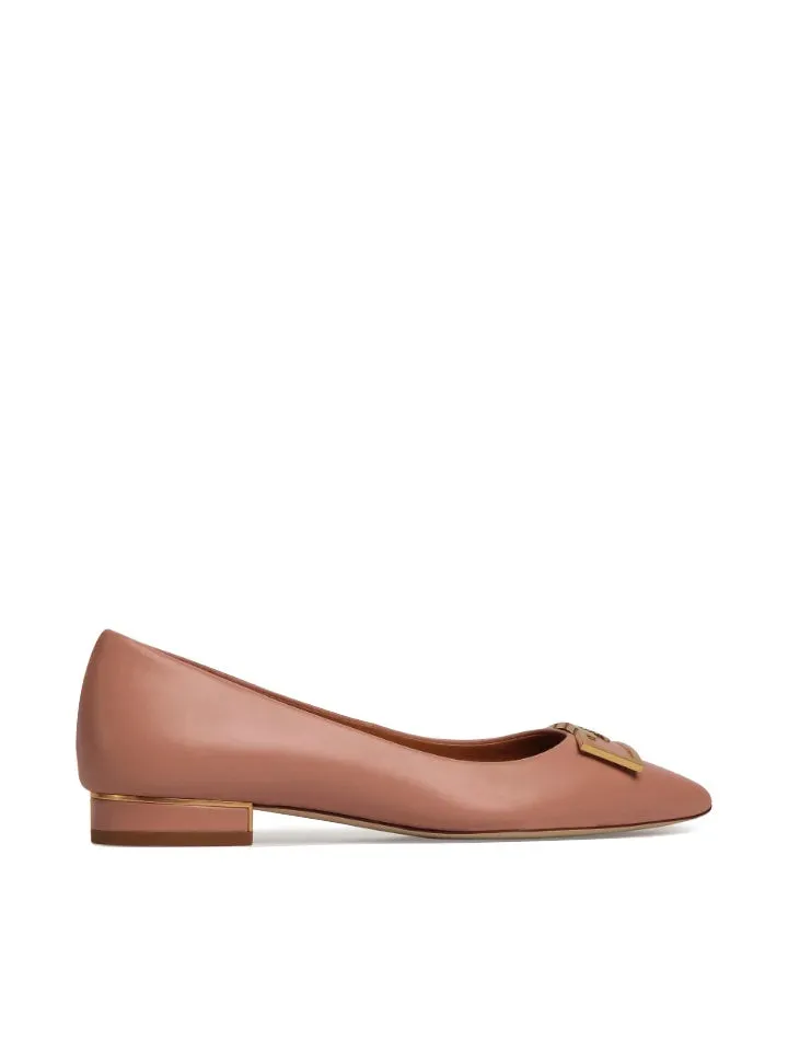 TORY BURCH GIGI POINTED TOE CALFSKIN LEATHER SHOES
