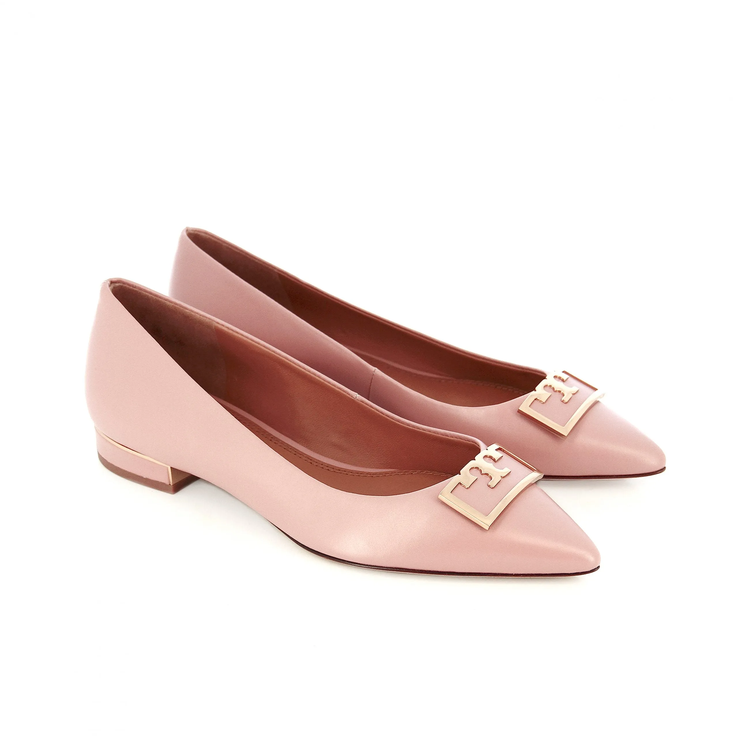 TORY BURCH GIGI POINTED TOE CALFSKIN LEATHER SHOES
