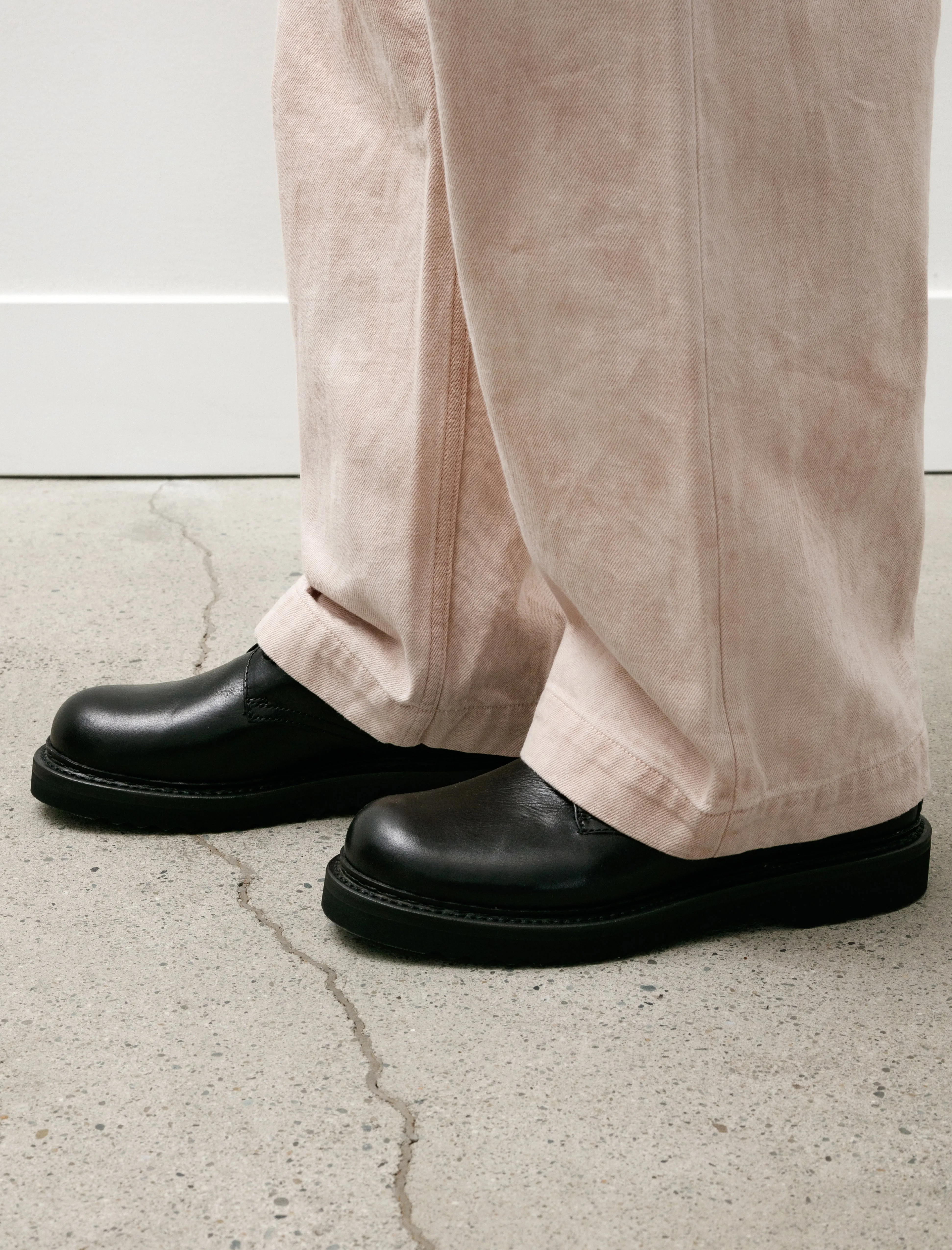 Trampler Shoe Black Supple Cow Hide