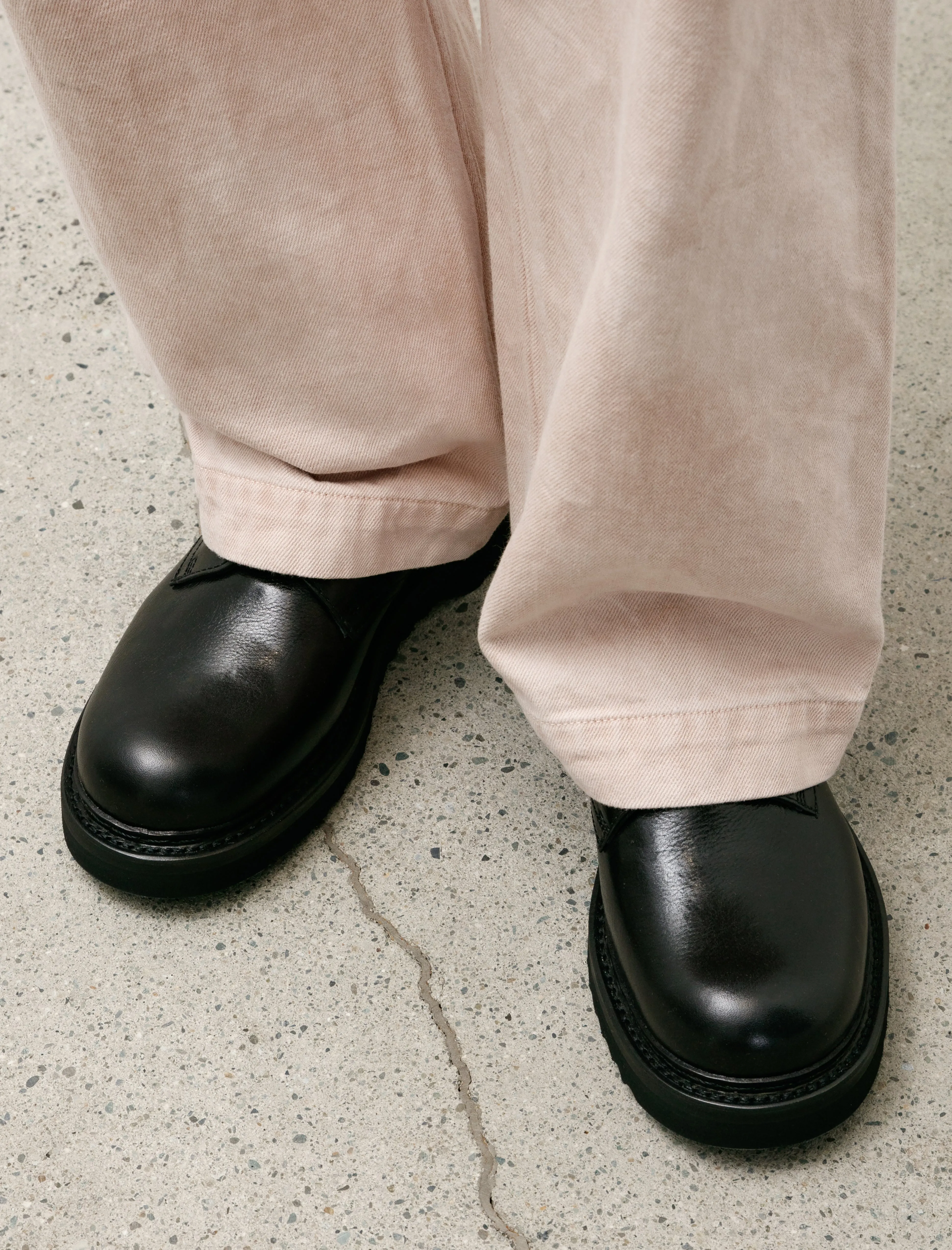 Trampler Shoe Black Supple Cow Hide