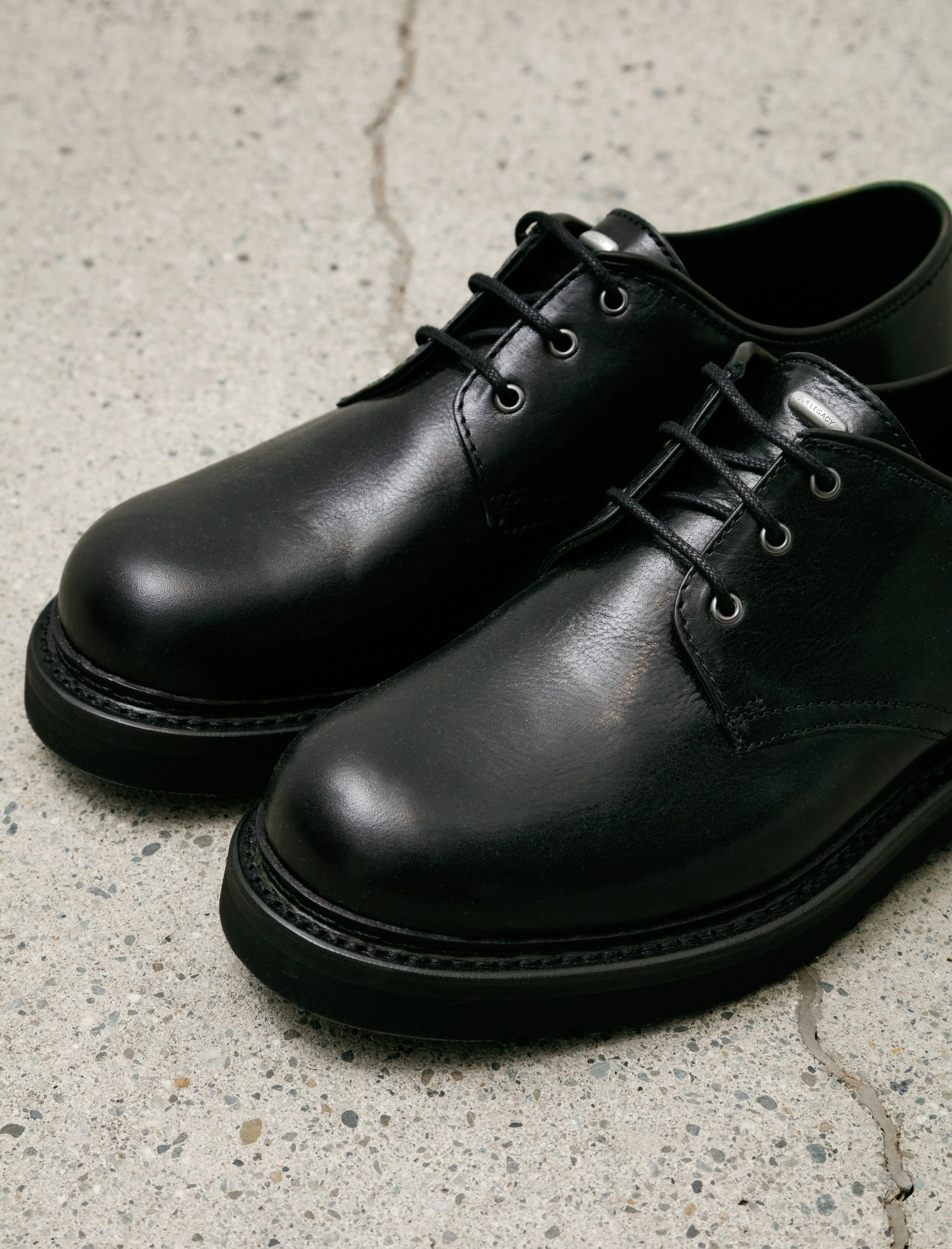 Trampler Shoe Black Supple Cow Hide