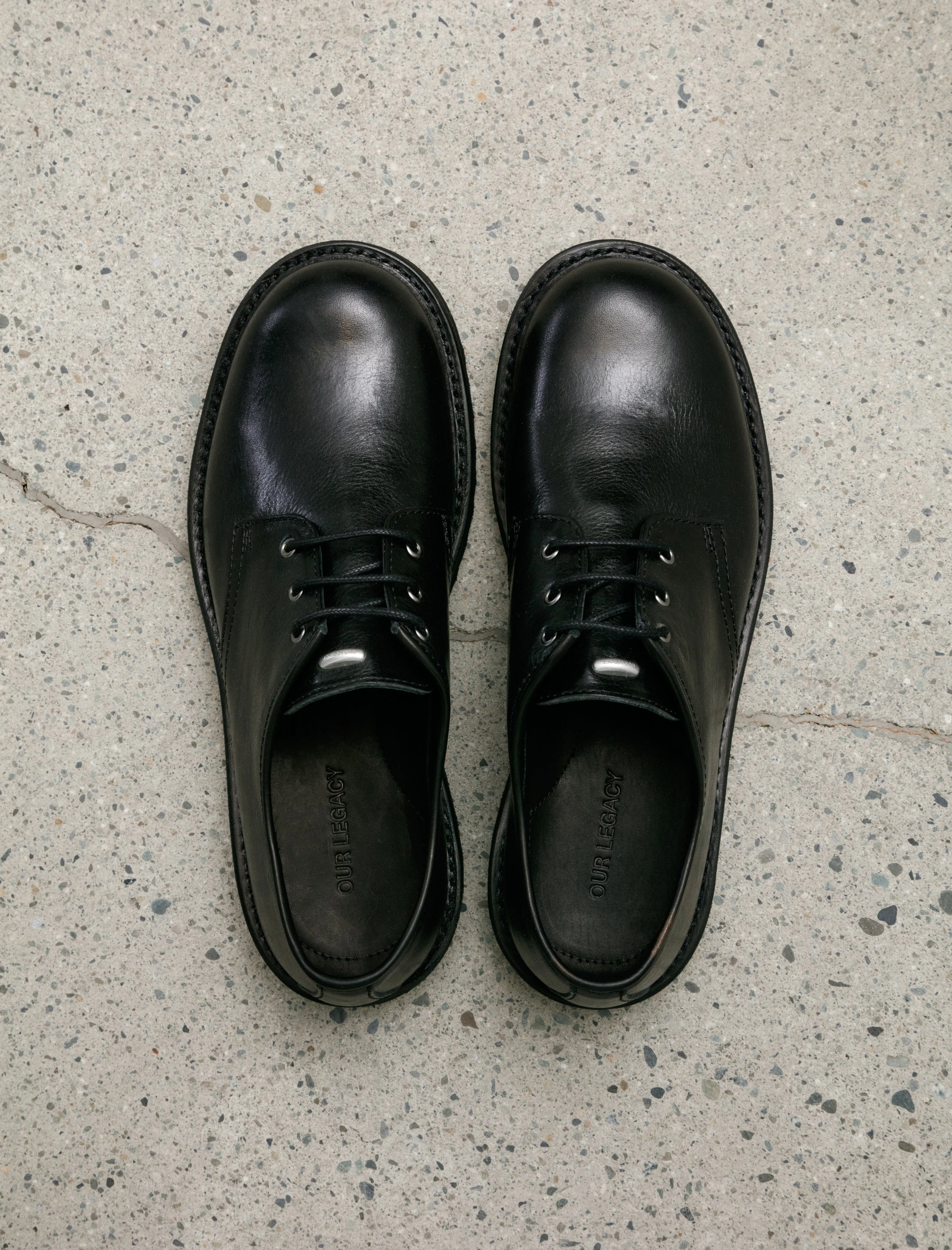 Trampler Shoe Black Supple Cow Hide