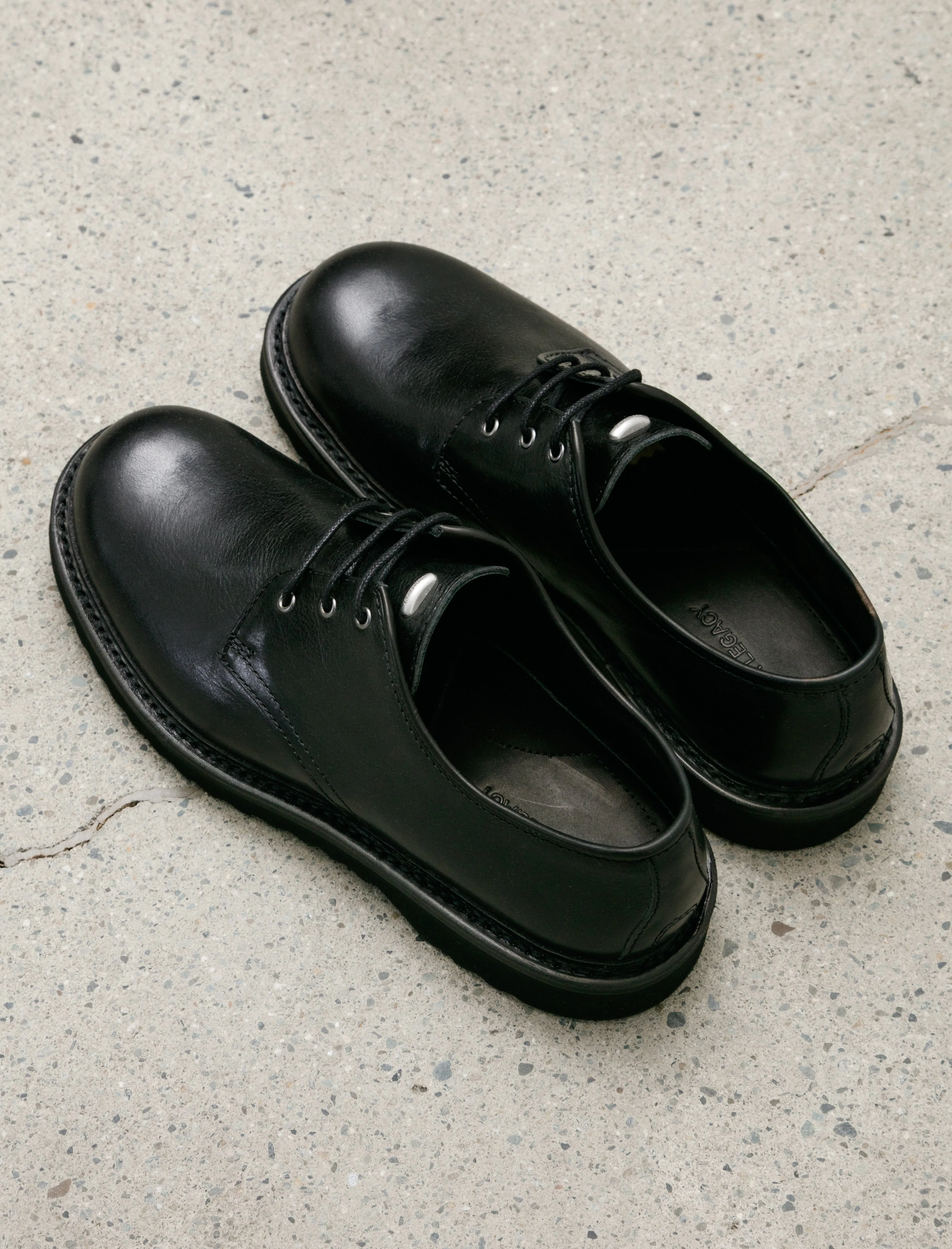 Trampler Shoe Black Supple Cow Hide